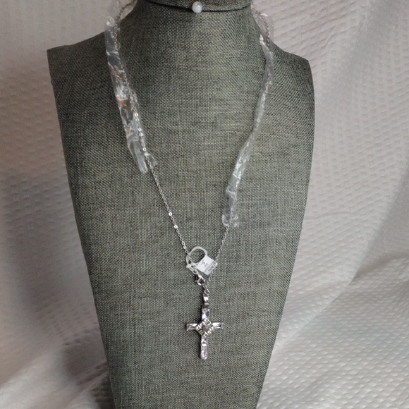 Jewelry - Sterling Silver Plated Cross Pendant Necklace